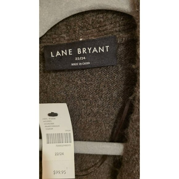 Lane Bryant Cardigan Sweater Womens Plus Size 24 Open Long NWT Cabin Cottage - Picture 4 of 8